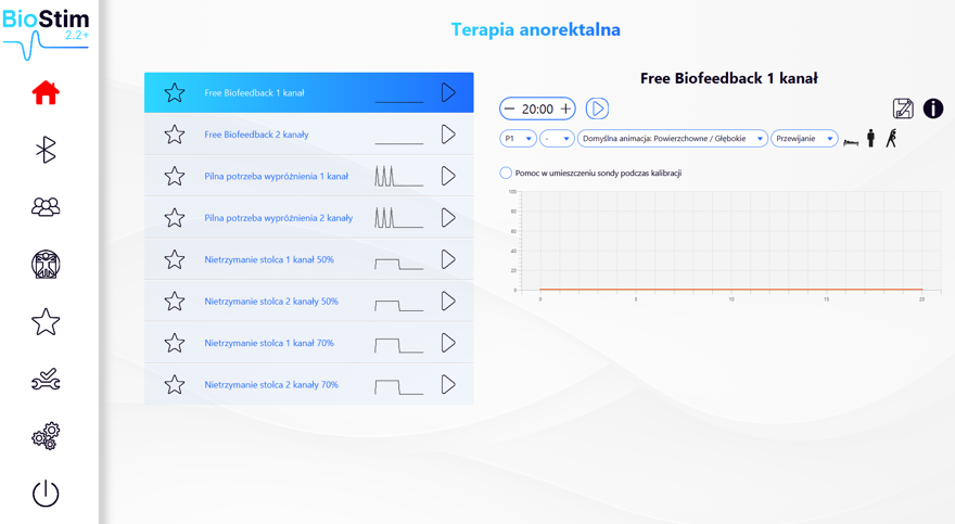 Moduł terapii anorektalnej w programie BioStim